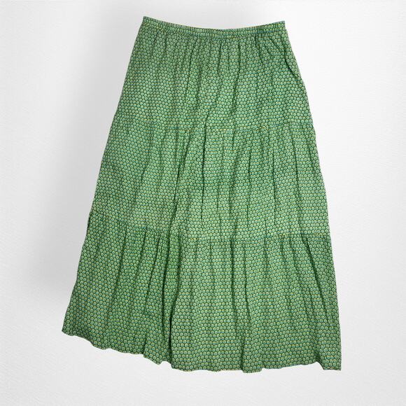 Heatherly Green Tiered Floral Flowy Maxi Skirt Size 2X NWT - Picture 4 of 4